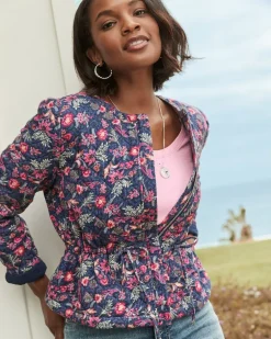 Sweeping Floral Quilted Jacket