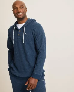 Textured Twill Stripe Hoodie