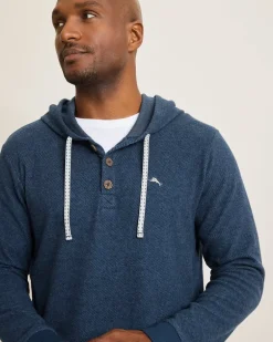 Textured Twill Stripe Hoodie