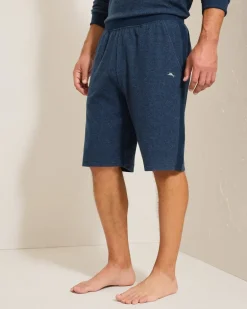 Textured Twill Stripe Pajama Shorts