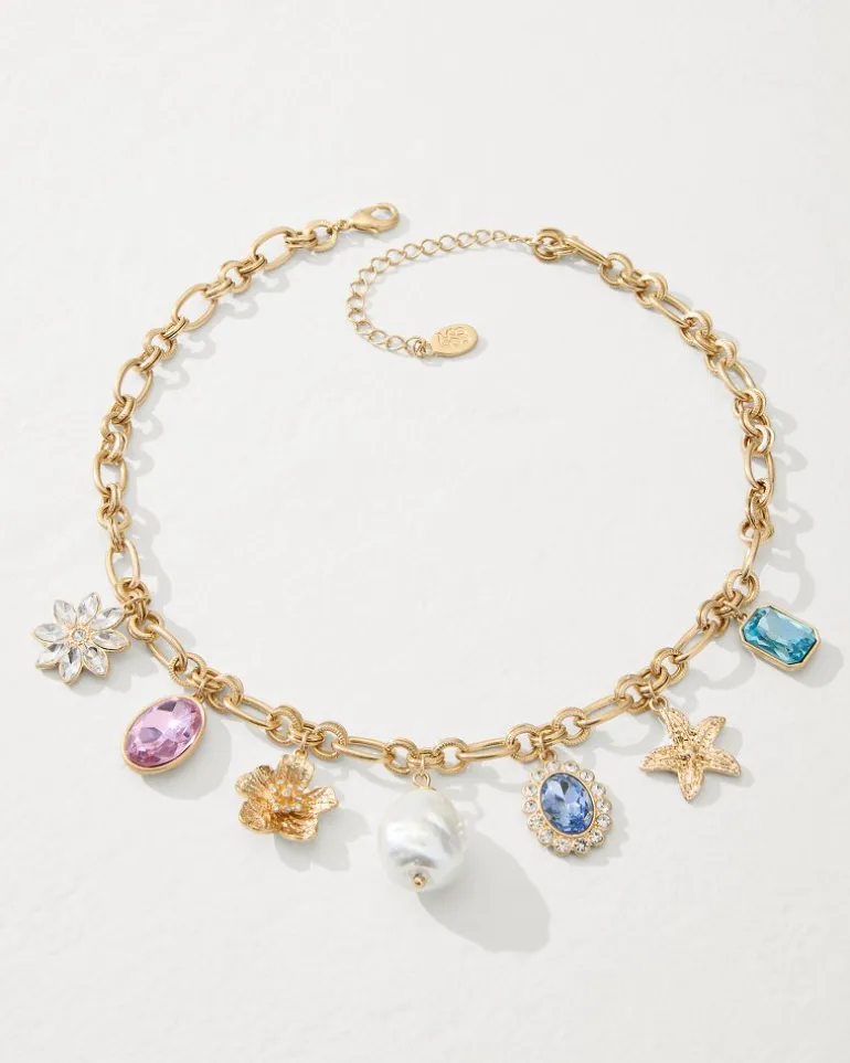 Tidal Treasure Multi-Charm Statement Necklace