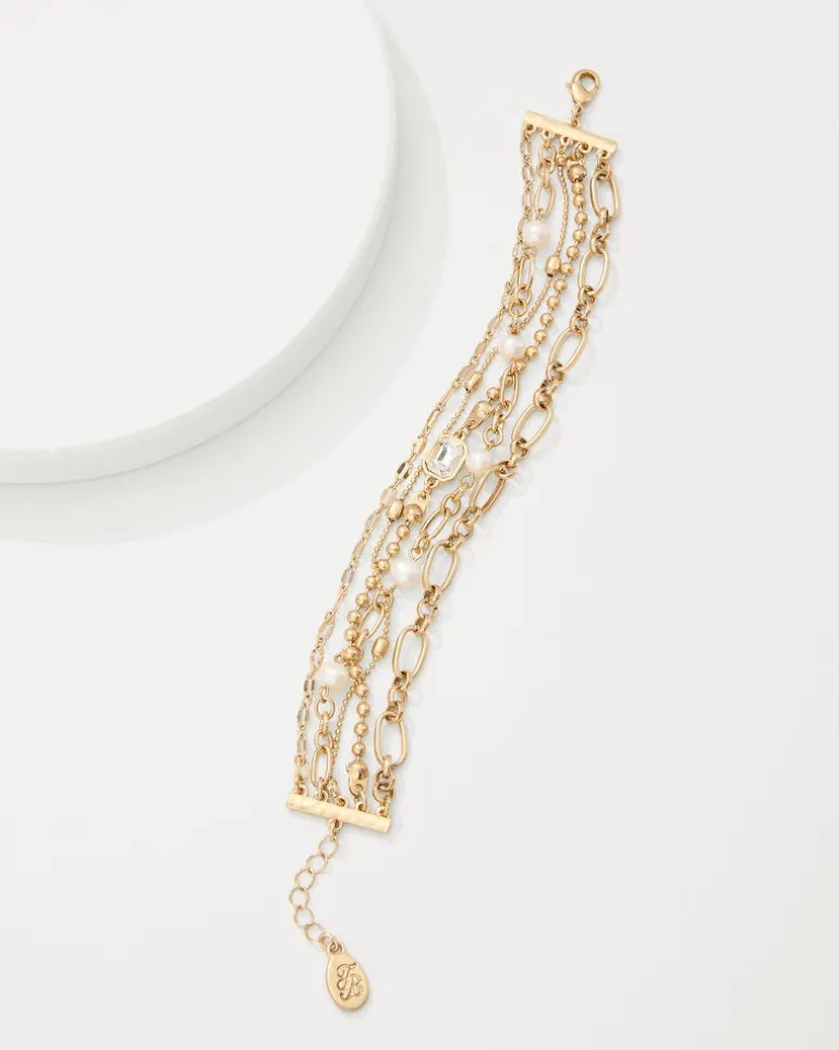 Tidal Treasure Pearl and Chain Layered Bracelet