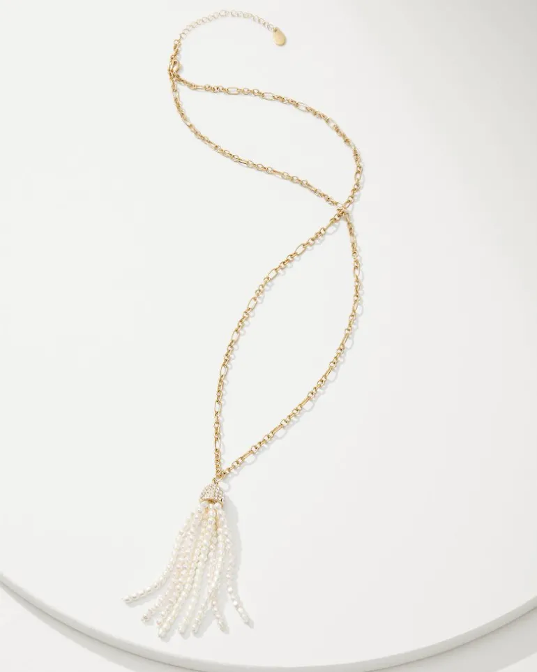 Tidal Treasure Pearl Tassel Necklace