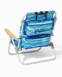 Tommy Bahama Malachite Print Deluxe Backpack Beach Chair