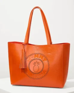 Tommy Bahama Perforated Leather Tote
