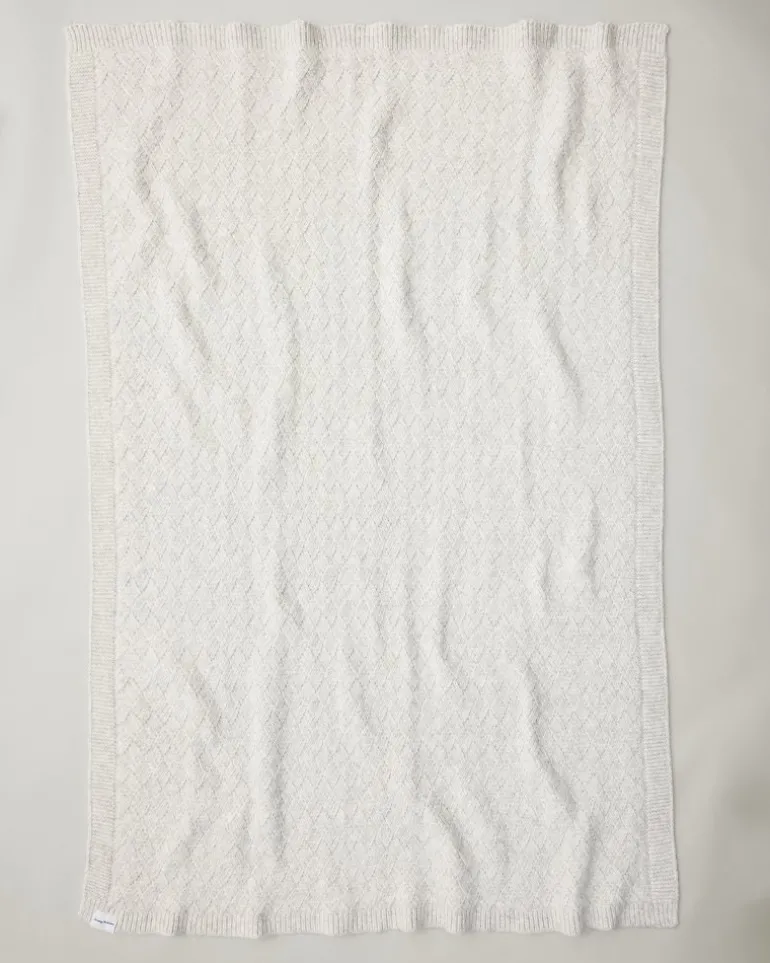 Treillage Grey Knit Throw