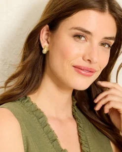 Tropical Blooms Pineapple Stud Earrings