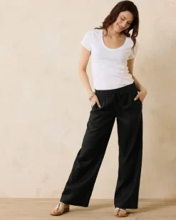 Two Palms High-Rise Linen Easy Pants
