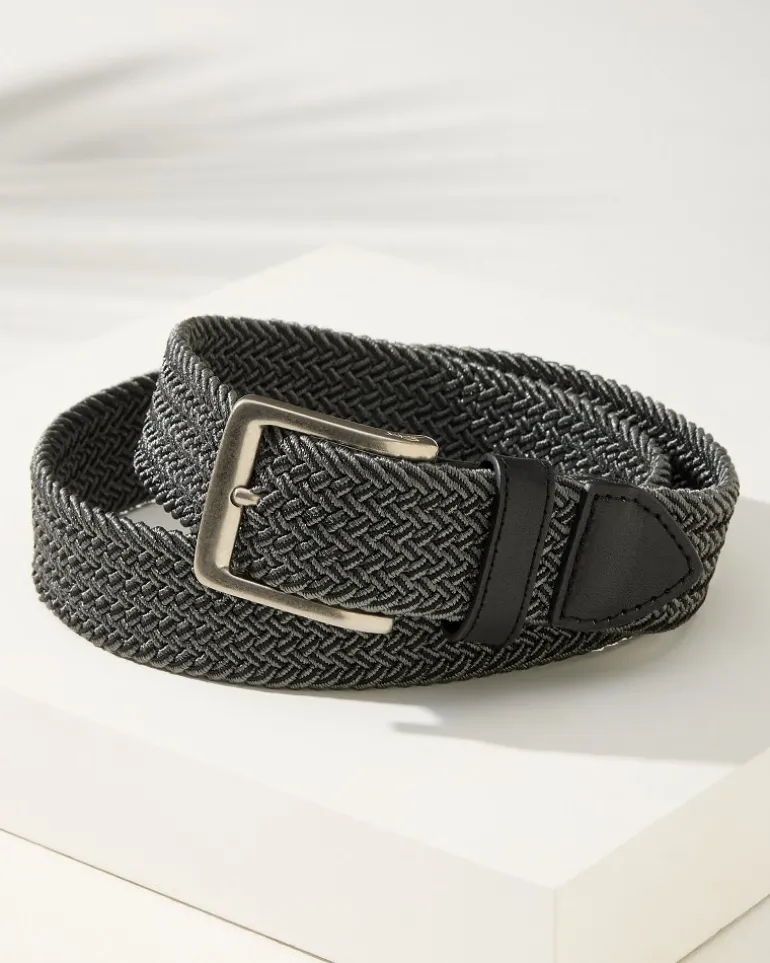 Two-Tone Stretch Webbed Belt