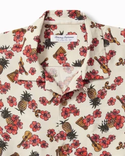 Veracruz Cay Ukelele Blooms Short-Sleeve Shirt