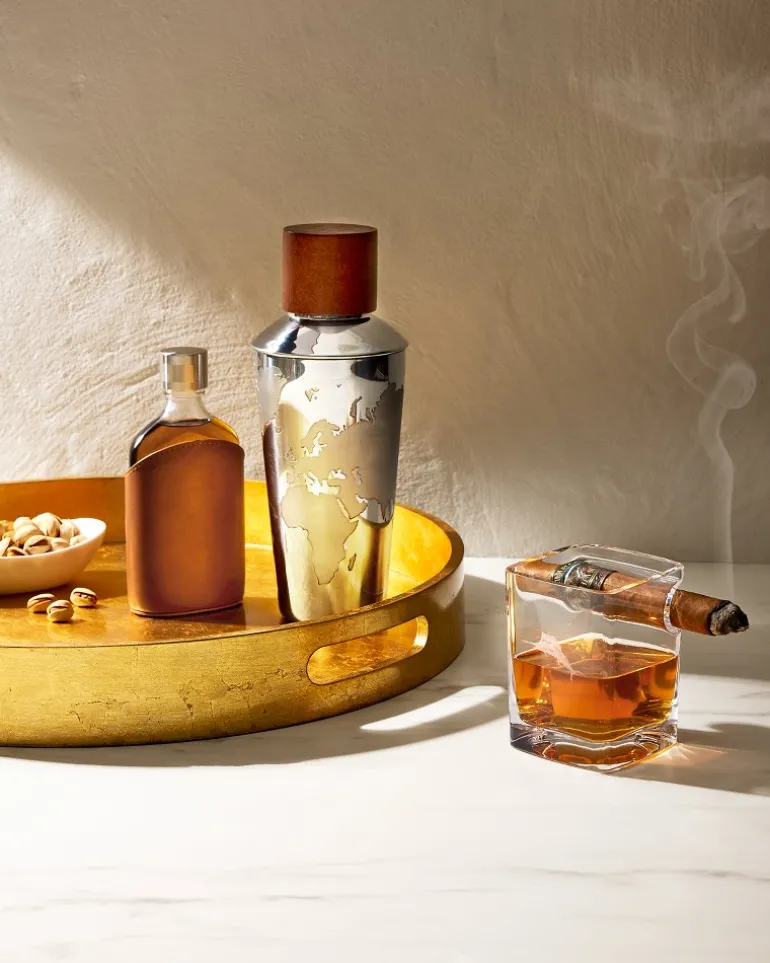 Viski® Parker Leather Flask