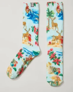 Women's Island Soft® Holiday Santa Socks