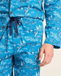 Woven Long Sleeve & Pants Pajama Set