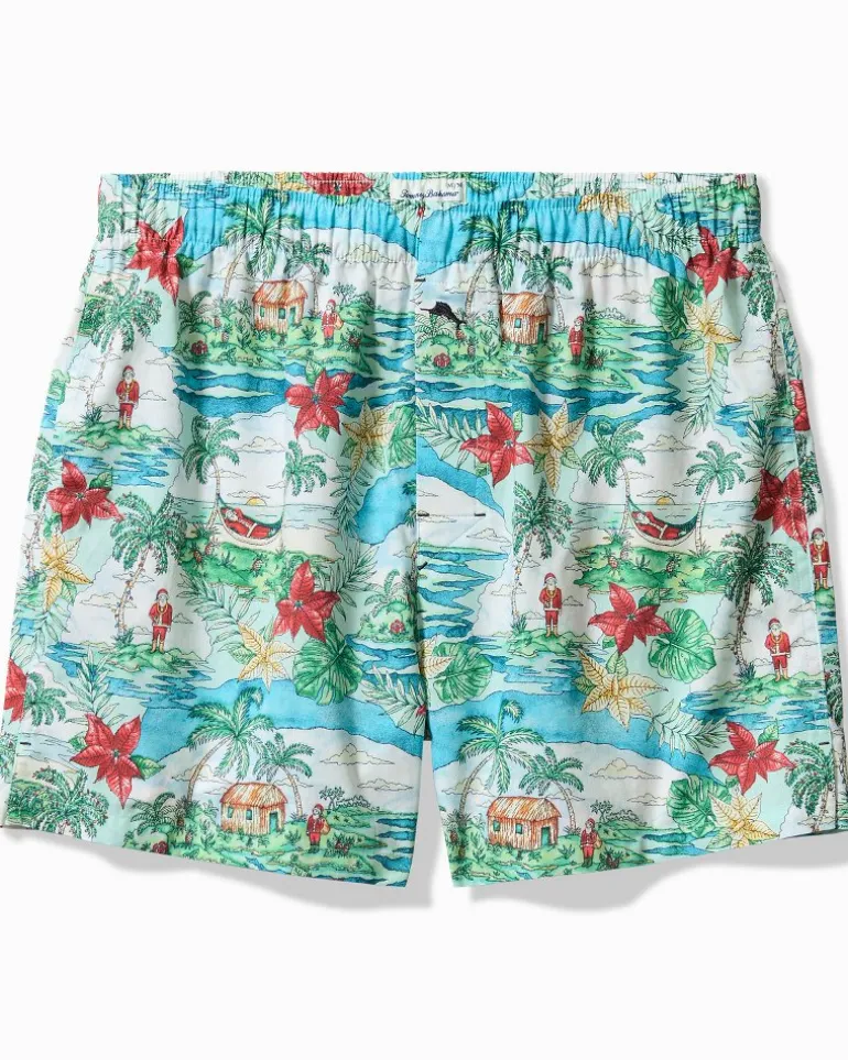 Woven Tropical Print Boxers